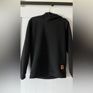Waffle style black hoodie